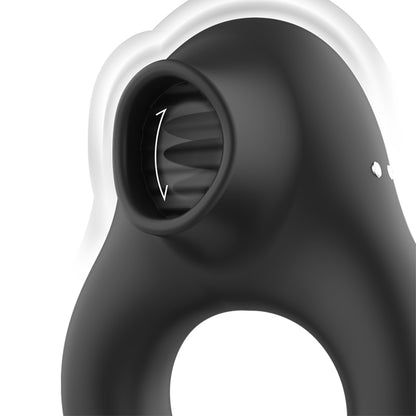 Cockring vibrant silicone - Noir