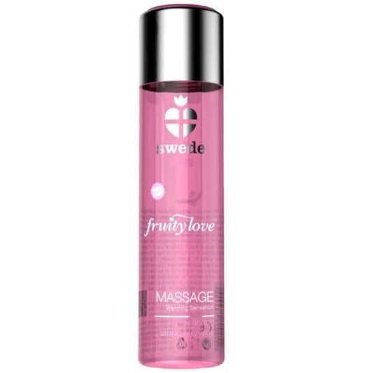 Huile de massage effet chauffant - fraise au champagne - 60 ml